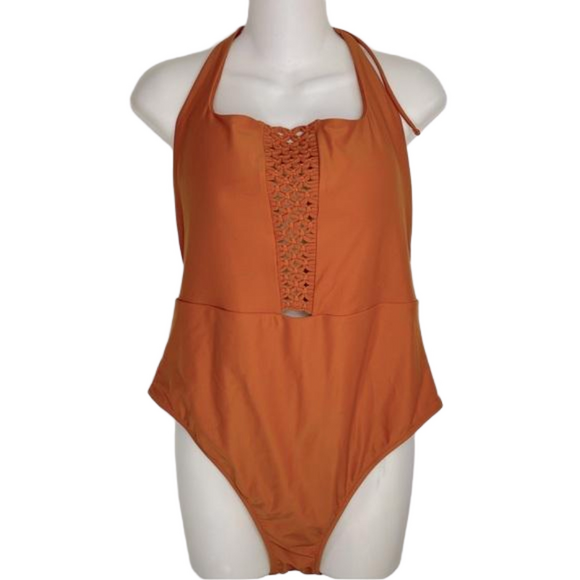 Aerie swim. Burnt Umber One piece. NWT - Picture 1 of 9